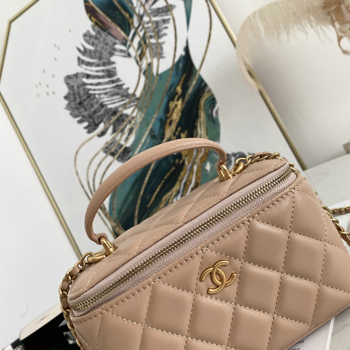 Chanel Vanity Case Bag Beige AS81118