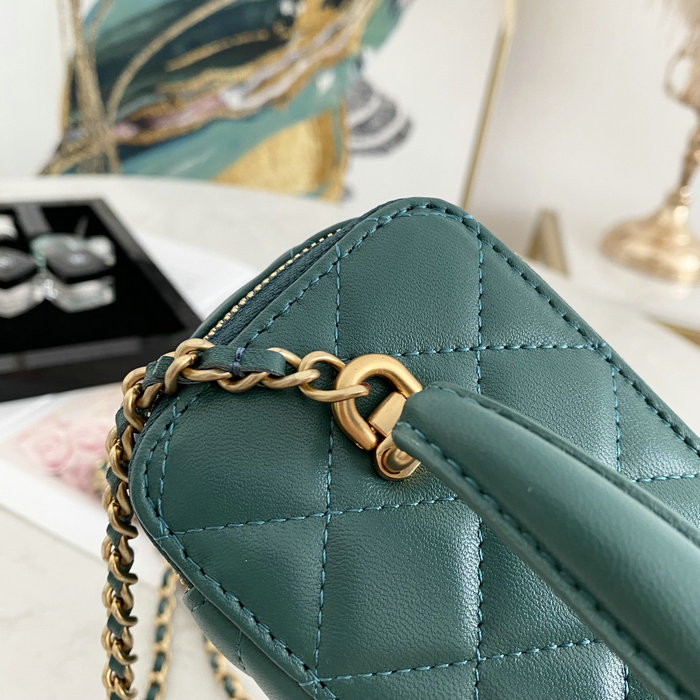 Chanel Vanity Case Bag Green AS81118