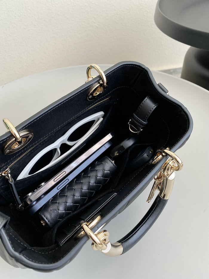 Dior Lady Handbag Black D7501