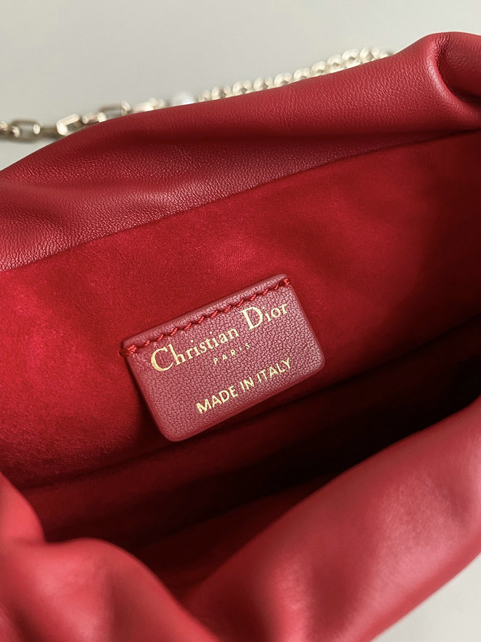 Dior Lady Mini Handbag Red D7201