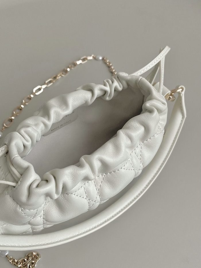 Dior Lady Mini Handbag White D7201