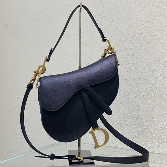 Dior Saddle Bag with Strap Black M0455