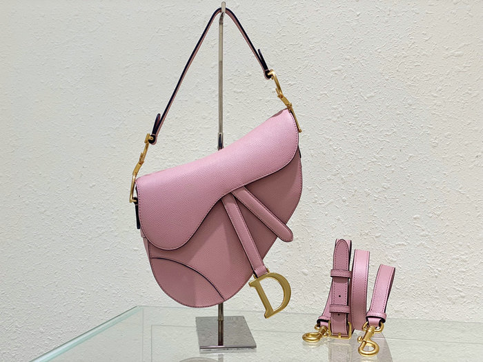 Dior Saddle Bag with Strap Pink M0455