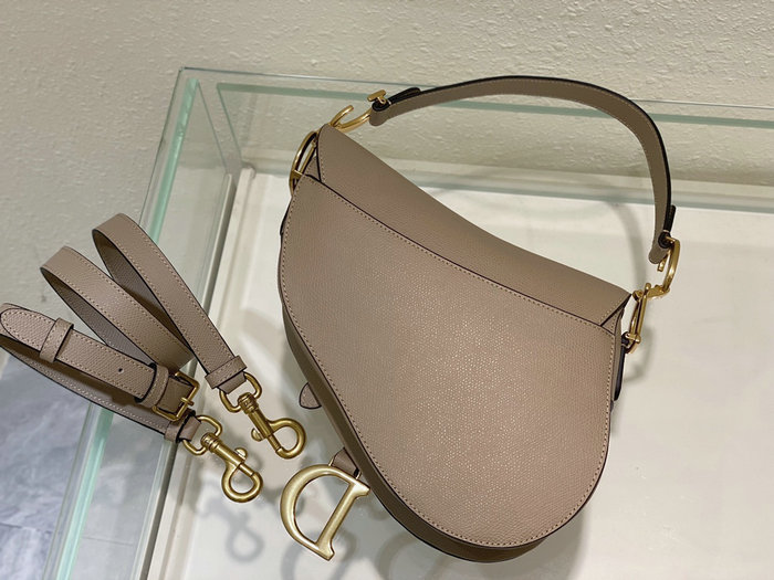 Dior Saddle Bag with Strap Warm Taupe M0455