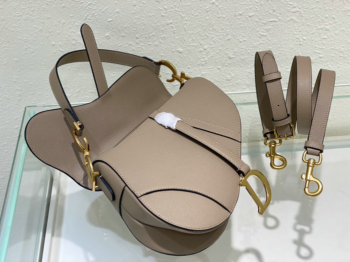 Dior Saddle Bag with Strap Warm Taupe M0455