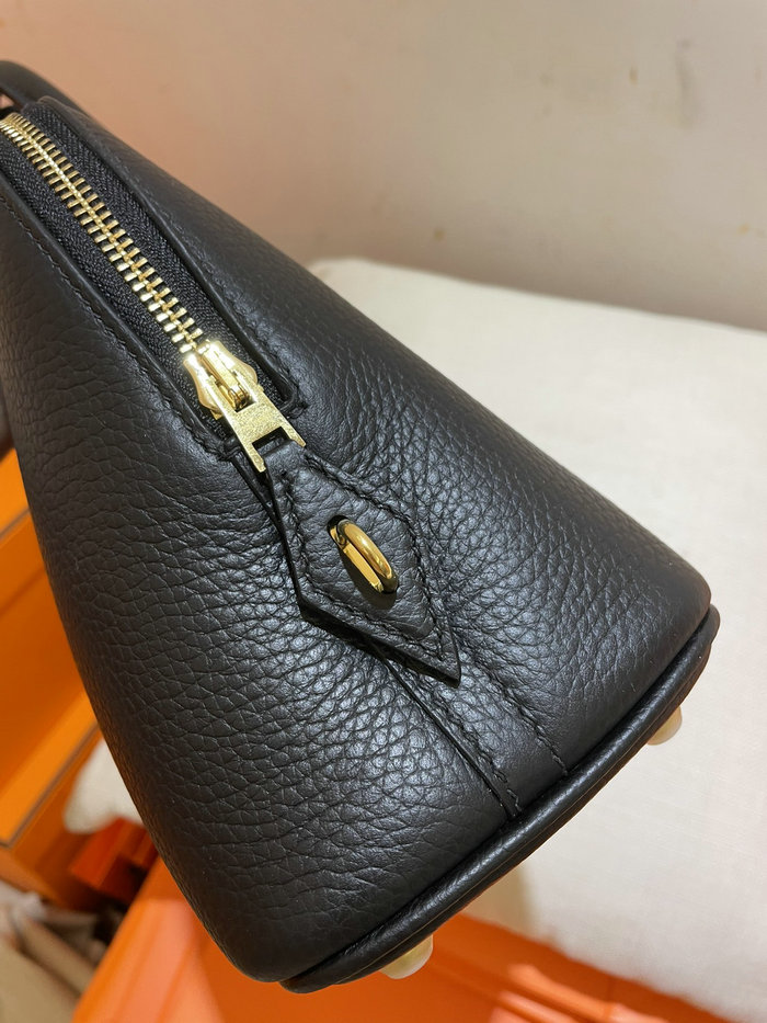 Hermes Bolide Clemence Leather Tote Bag Black HB12601