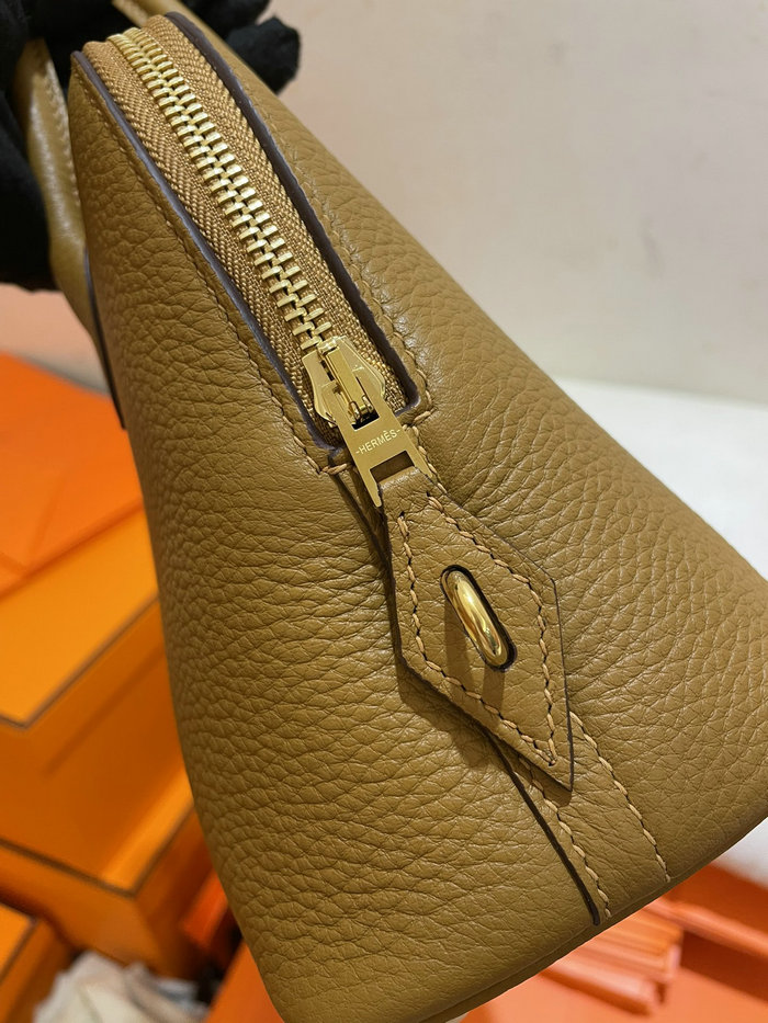 Hermes Bolide Clemence Leather Tote Bag Sesame HB12601