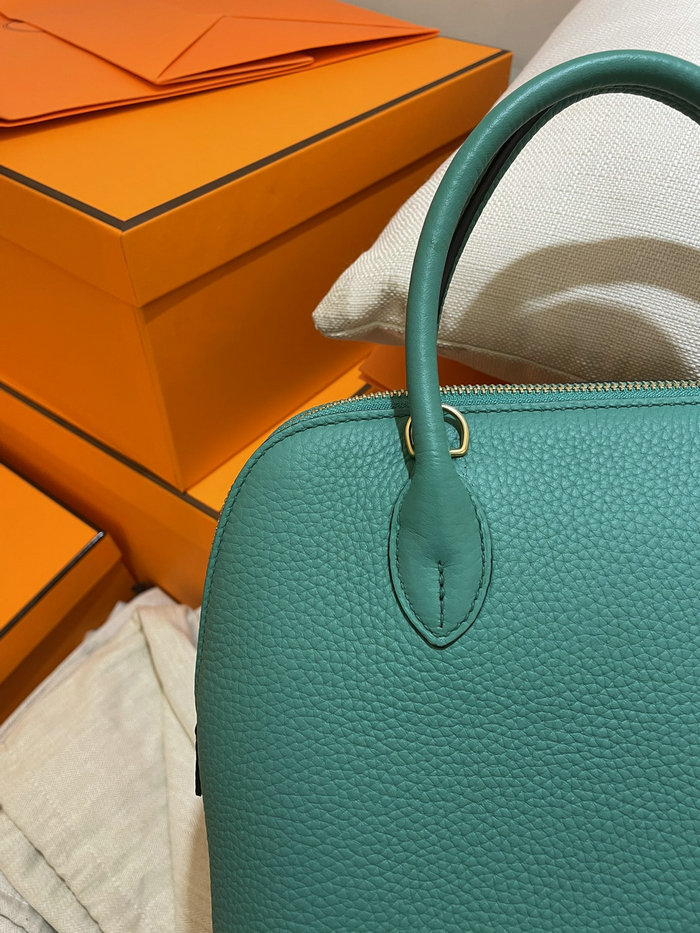 Hermes Bolide Clemence Leather Tote Bag Vert Veronese HB12601