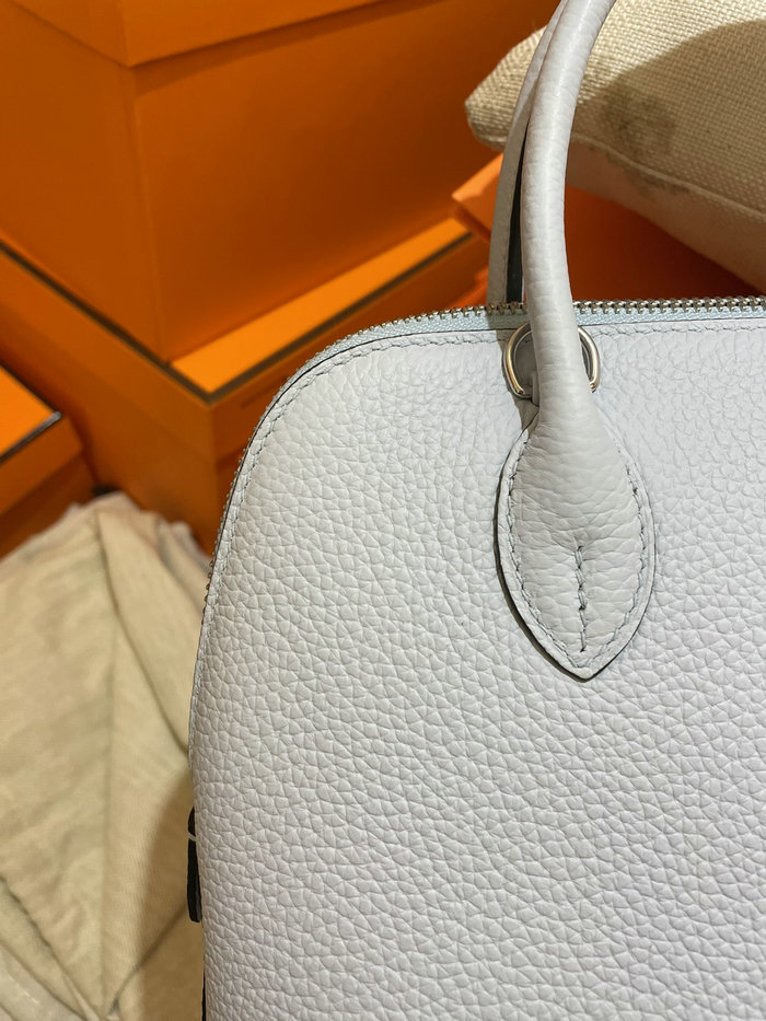 Hermes Bolide Tote Bag Bleu Brume with Silver HB12601