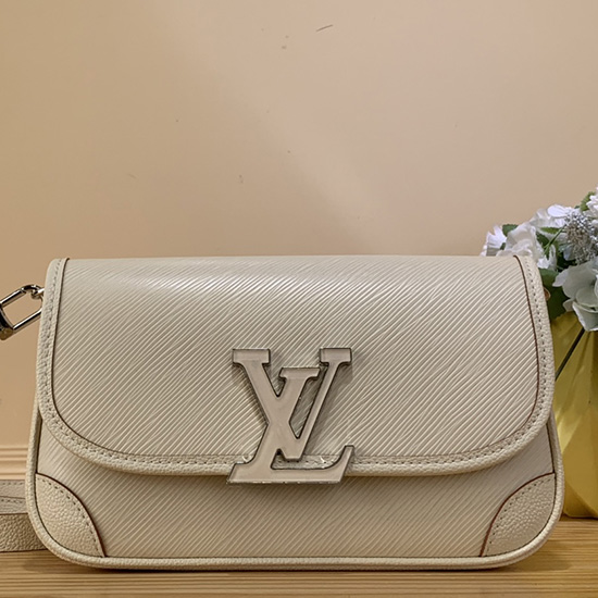 Louis Vuitton Epi Leather BUCI White M59459