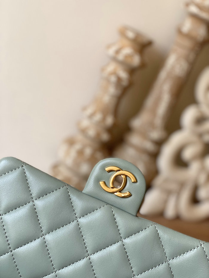Small Chanel Lambskin Flap Bag Blue AS3757