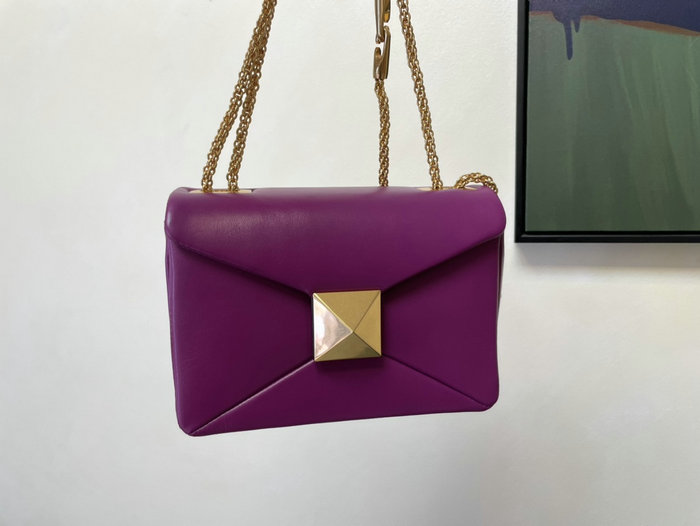 Valentino Garavani One Stud Shoulder Bag Purple V1215