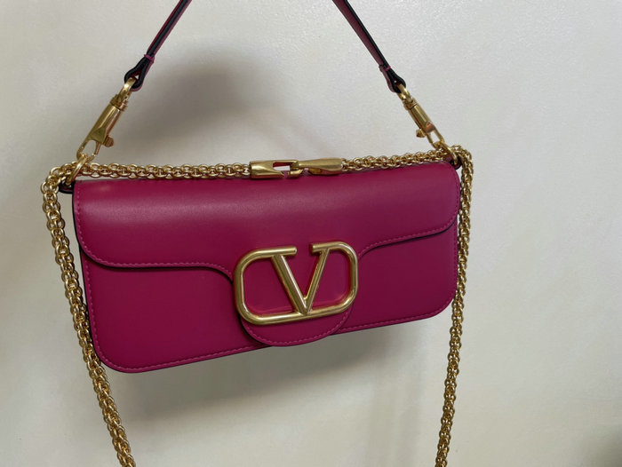 Valentino Loco Calfskin Shoulder Bag Peach V1133L