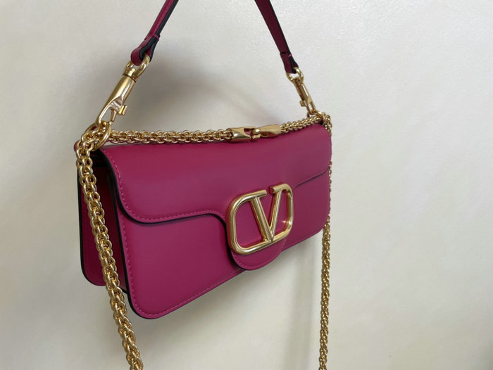 Valentino Loco Calfskin Shoulder Bag Peach V1133L