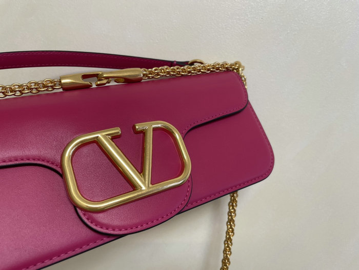 Valentino Loco Calfskin Shoulder Bag Peach V1133L