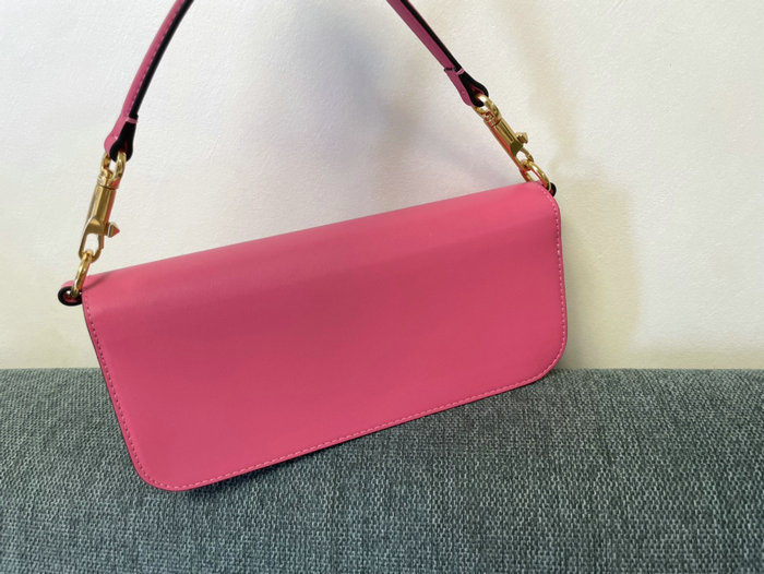 Valentino Loco Calfskin Shoulder Bag Pink V1133L