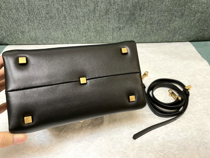 Valentino Small One Stud Nappa Handbag Black V1186