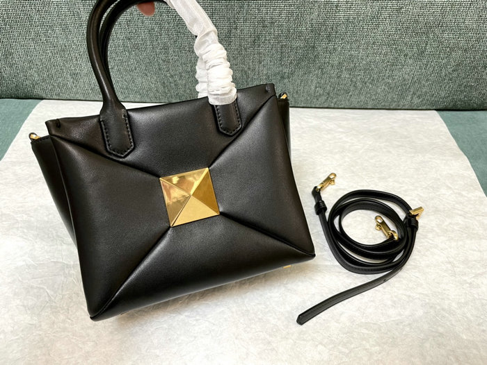 Valentino Small One Stud Nappa Handbag Black V1186
