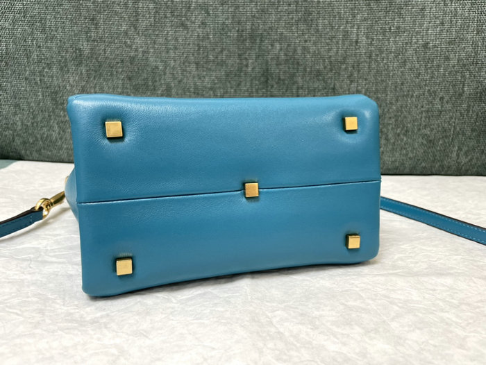 Valentino Small One Stud Nappa Handbag Blue V1186