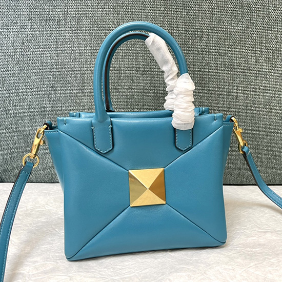 Valentino Small One Stud Nappa Handbag Blue V1186