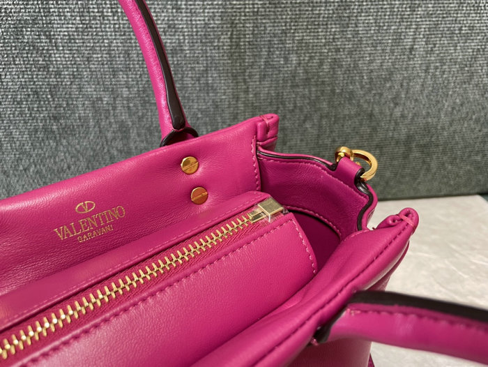 Valentino Small One Stud Nappa Handbag Pink V1186