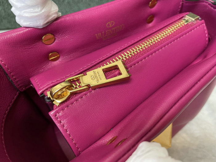 Valentino Small One Stud Nappa Handbag Pink V1186