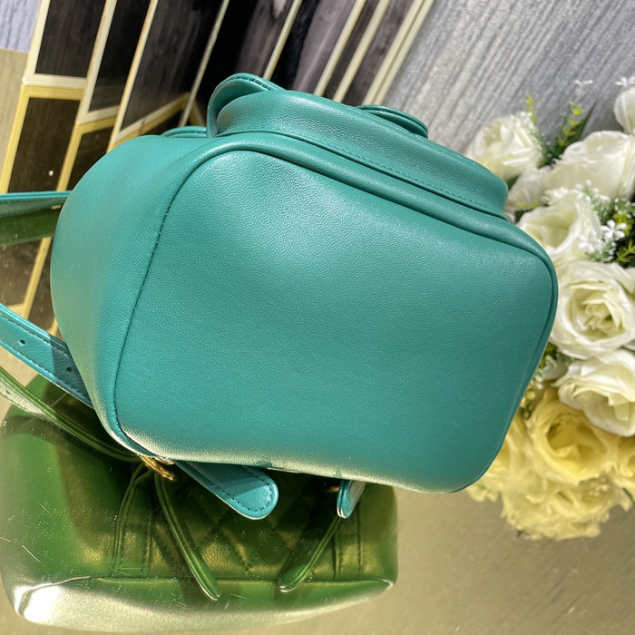 Chanel Small Duma Drawstring Backpack Green AS2908