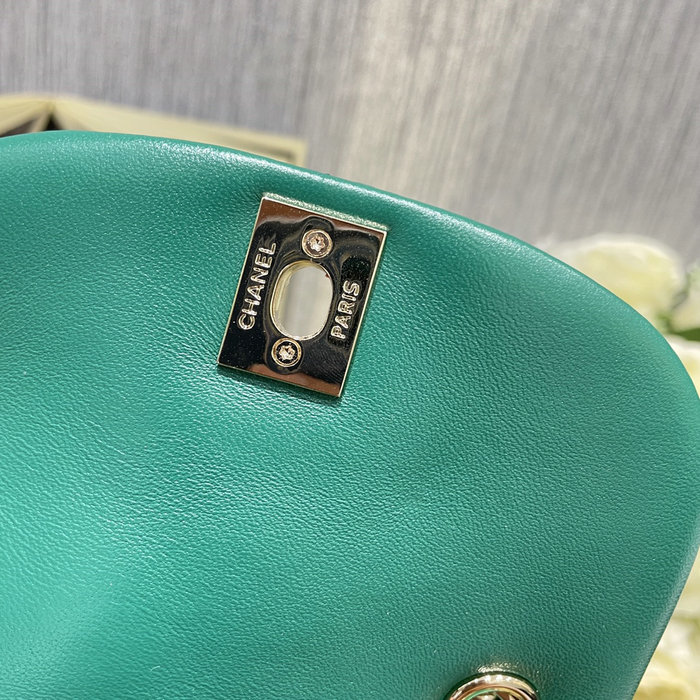 Chanel Small Duma Drawstring Backpack Green AS2908