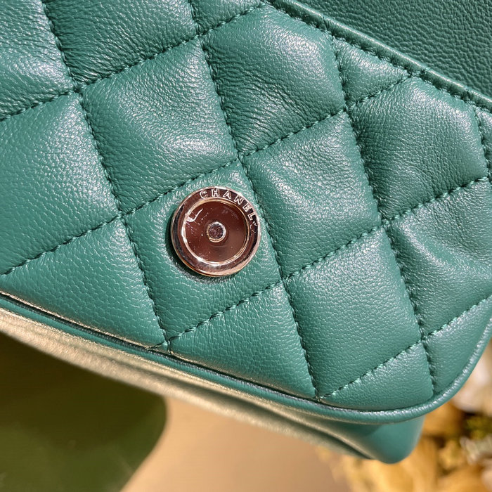 Chanel Small Duma Drawstring Backpack Green AS2908