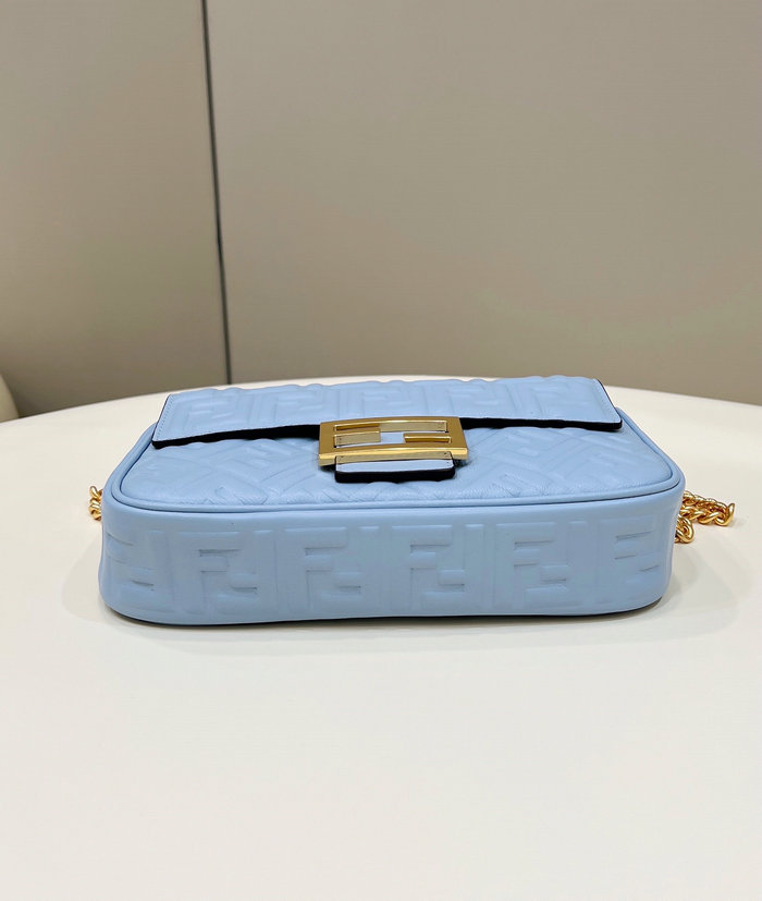 Fendi Baguette Chain Midi Bag Blue F8533