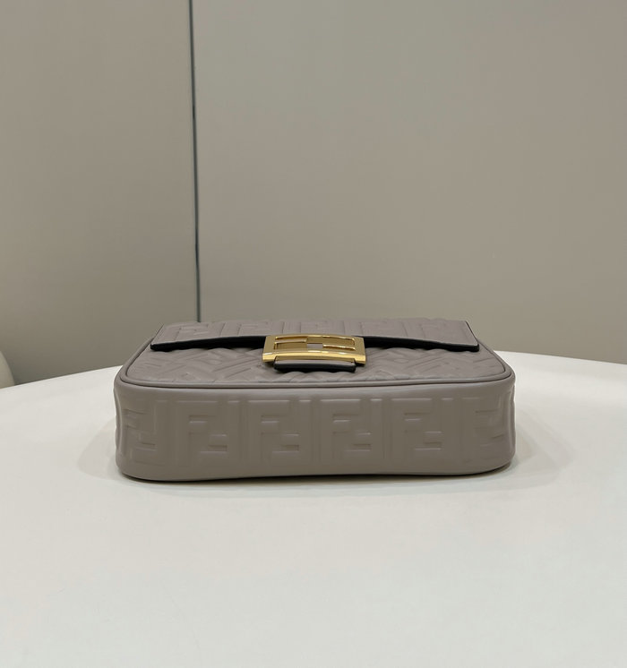 Fendi Baguette Chain Midi Bag Grey F8533