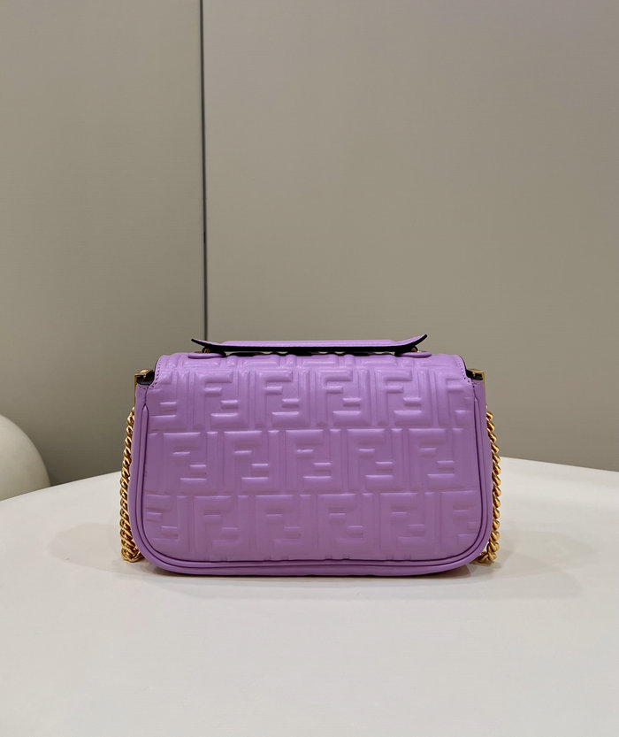 Fendi Baguette Chain Midi Bag Purple F8533