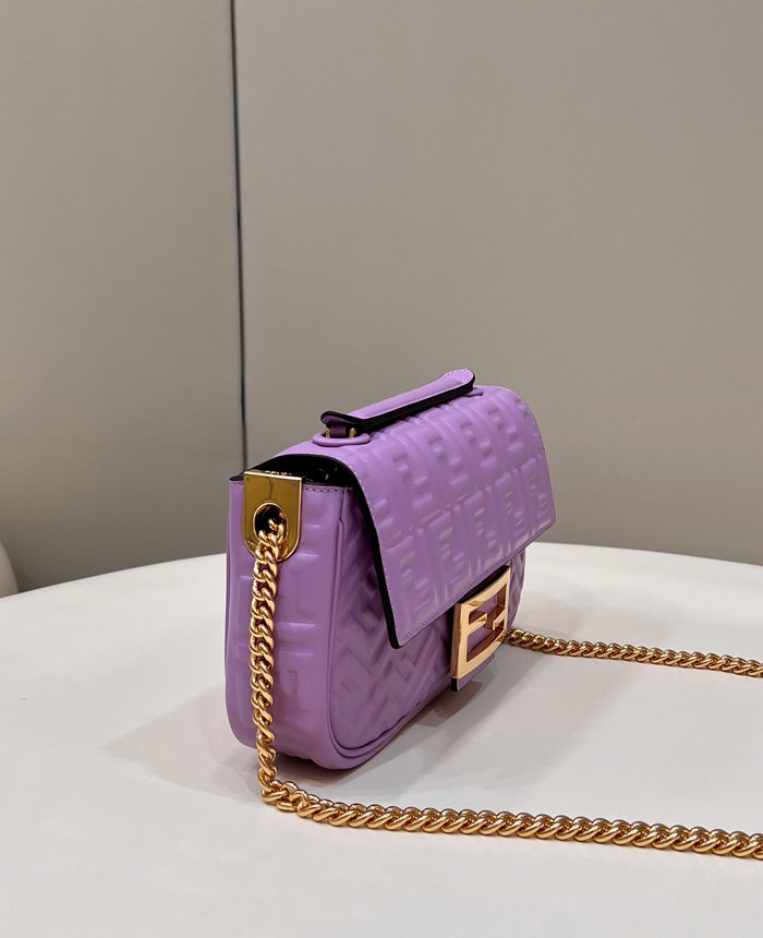 Fendi Baguette Chain Midi Bag Purple F8533