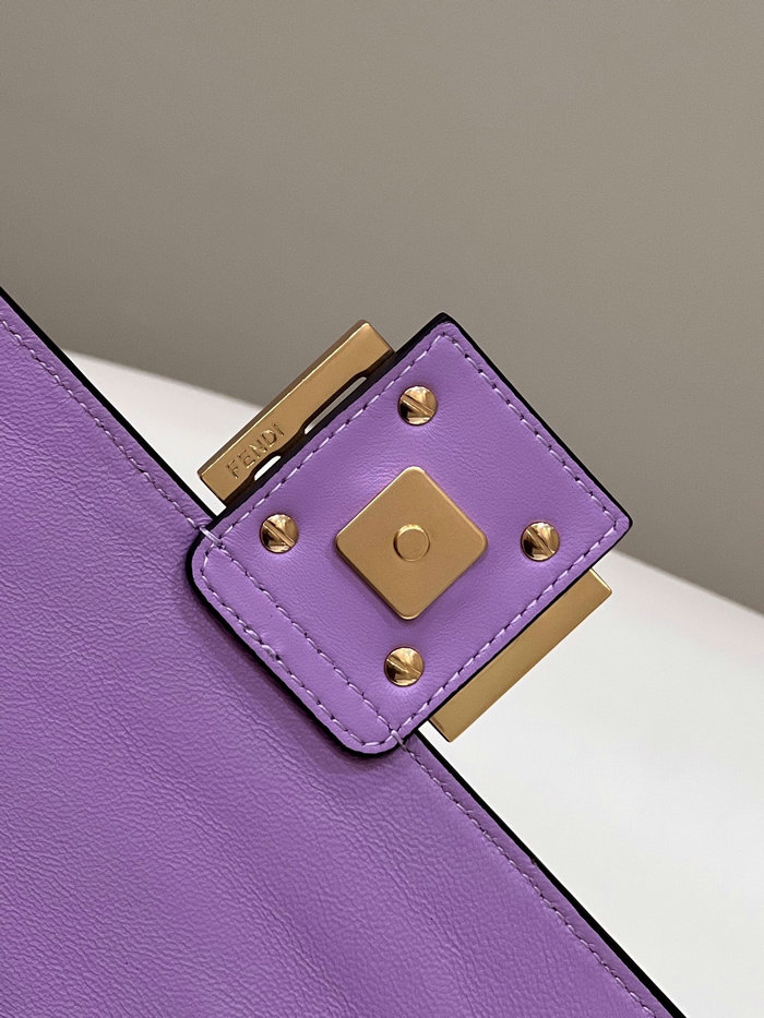 Fendi Baguette Chain Midi Bag Purple F8533