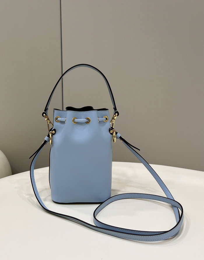 Fendi Mon Treso Bucket Bag Blue F8288