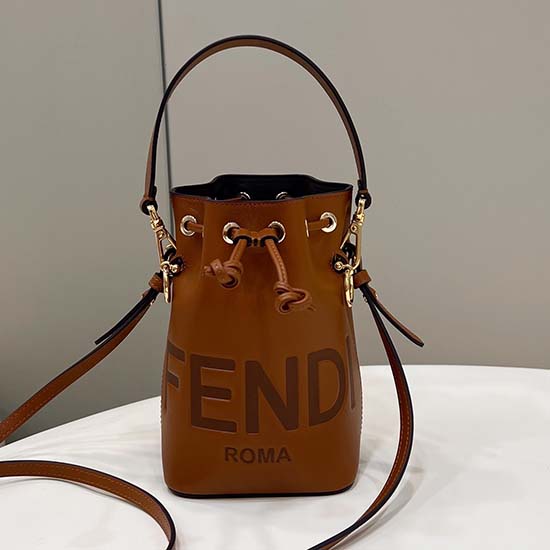 Fendi Mon Treso Bucket Bag Brown F8288