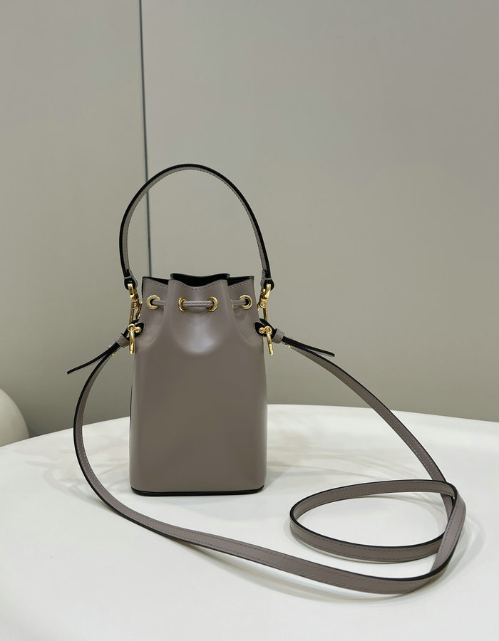 Fendi Mon Treso Bucket Bag Grey F8288