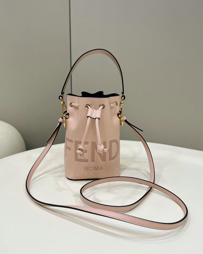 Fendi Mon Treso Bucket Bag Pink F8288