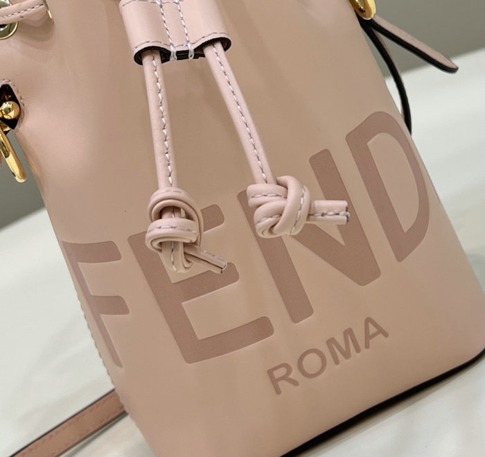 Fendi Mon Treso Bucket Bag Pink F8288