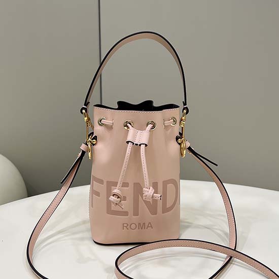 Fendi Mon Treso Bucket Bag Pink F8288