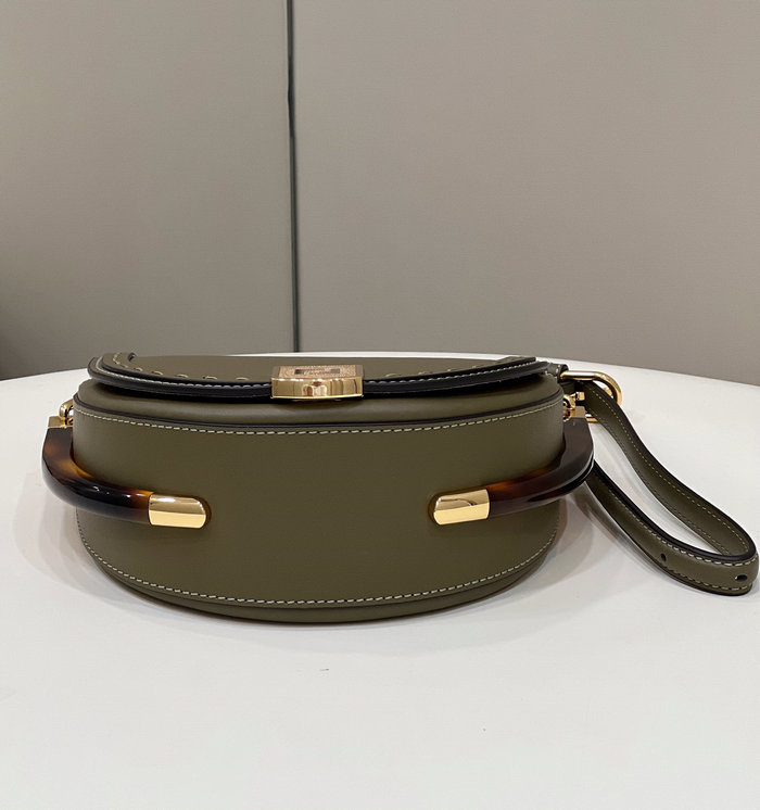 Fendi Moonlight Leather Bag Green F80008