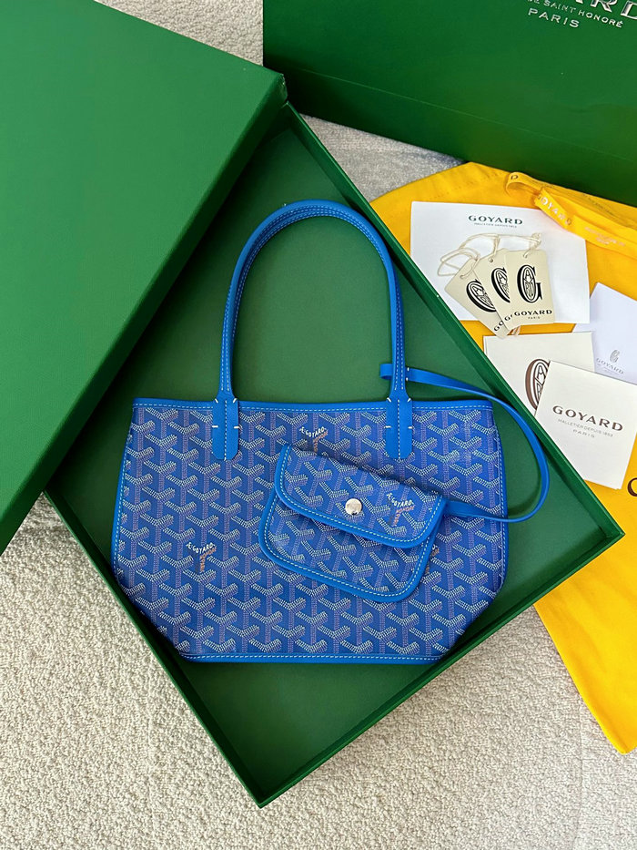 Goyard Goyardine Mini Tote Bag Blue G6003