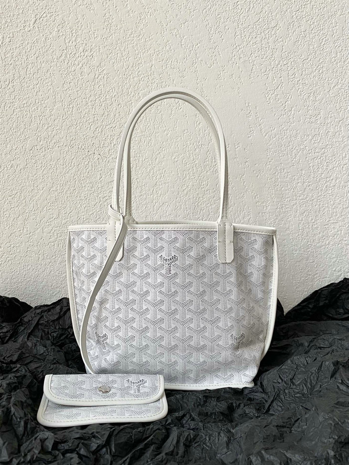 Goyard Goyardine Mini Tote Bag White G6003