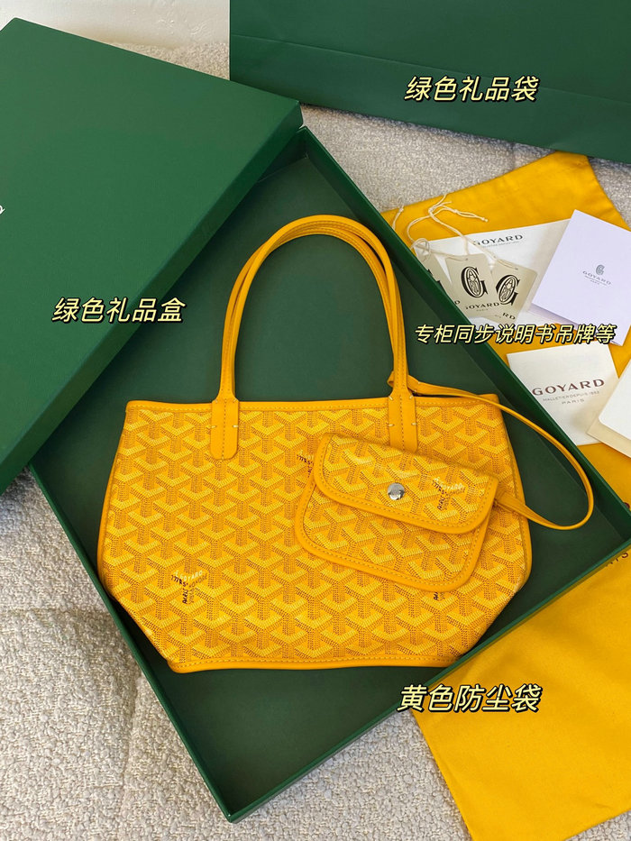 Goyard Goyardine Mini Tote Bag Yellow G6003