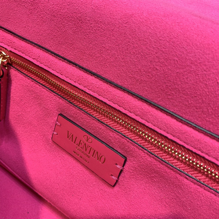 Valentino Medium Rhinestones Roman Stud Bag Pink V0082