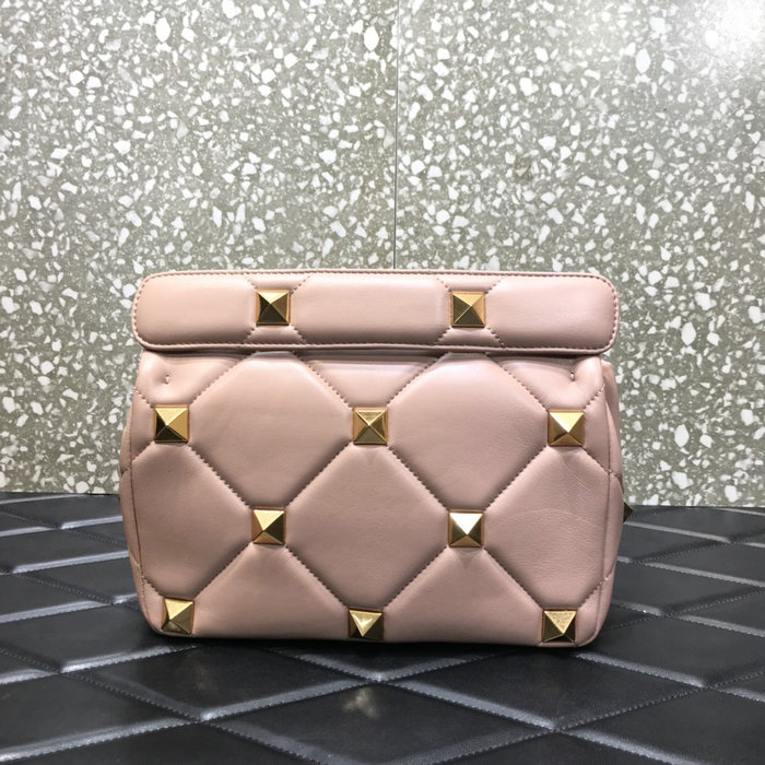 Valentino Medium Roman Stud The Shoulder Bag Pink VM1189