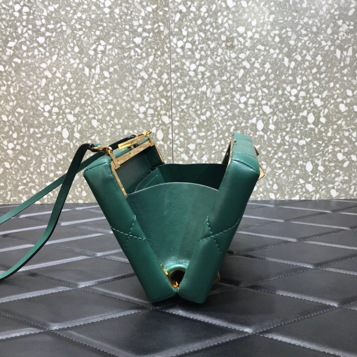 Valentino Roman Stud Leather Mini Bag Green V0659