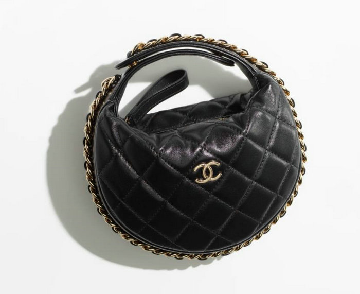 Chanel Lambskin Pouch Black AP3095