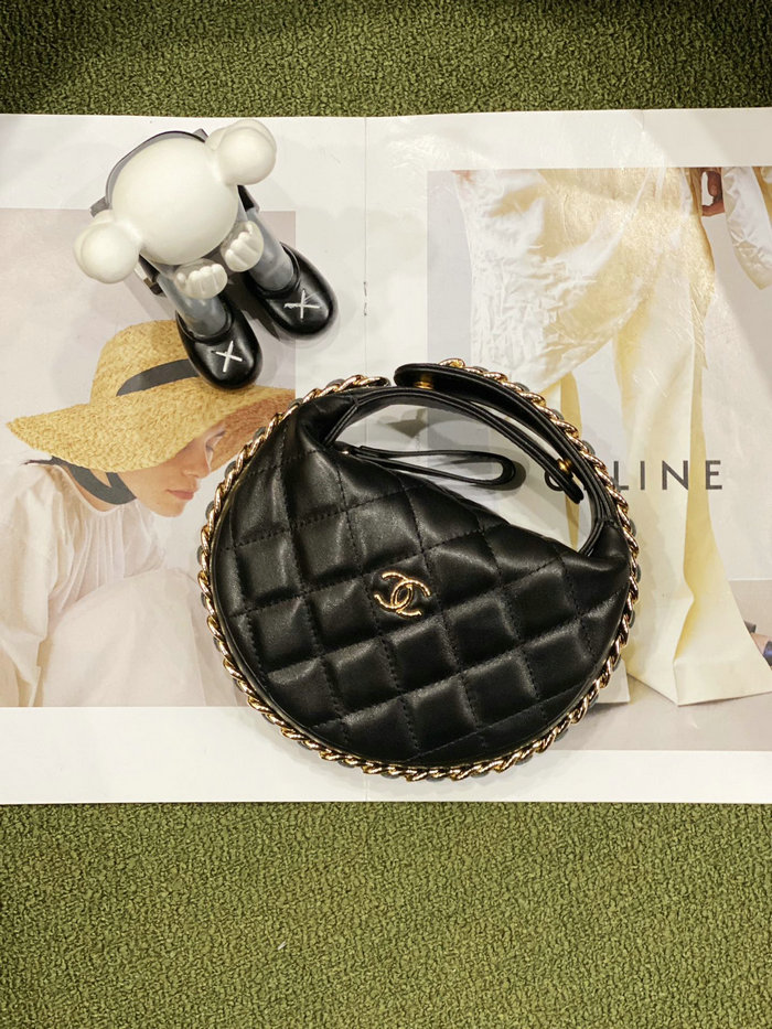 Chanel Lambskin Pouch Black AP3095