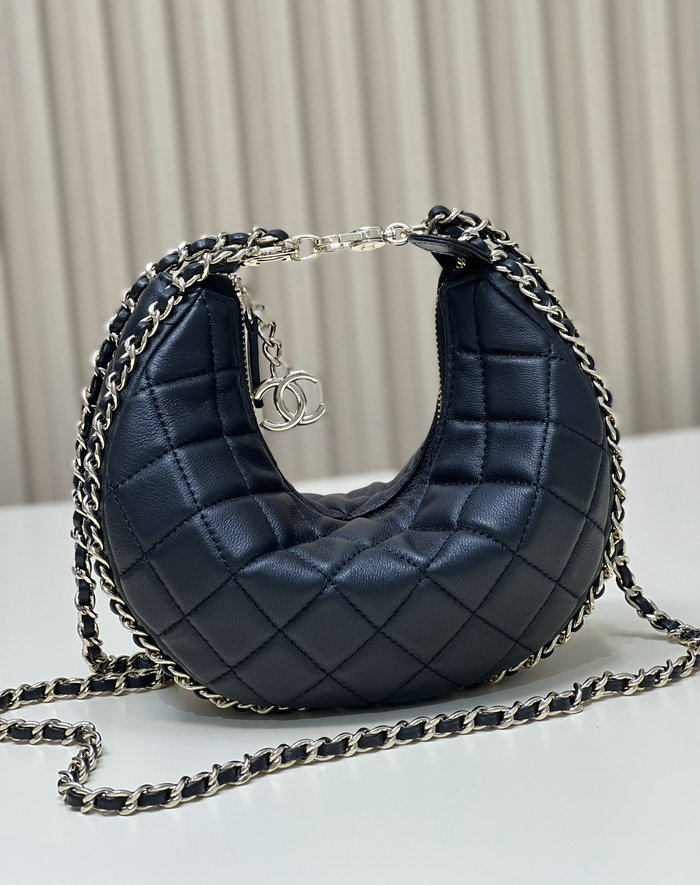 Chanel Lambskin Shoulder Bag Black AS3917